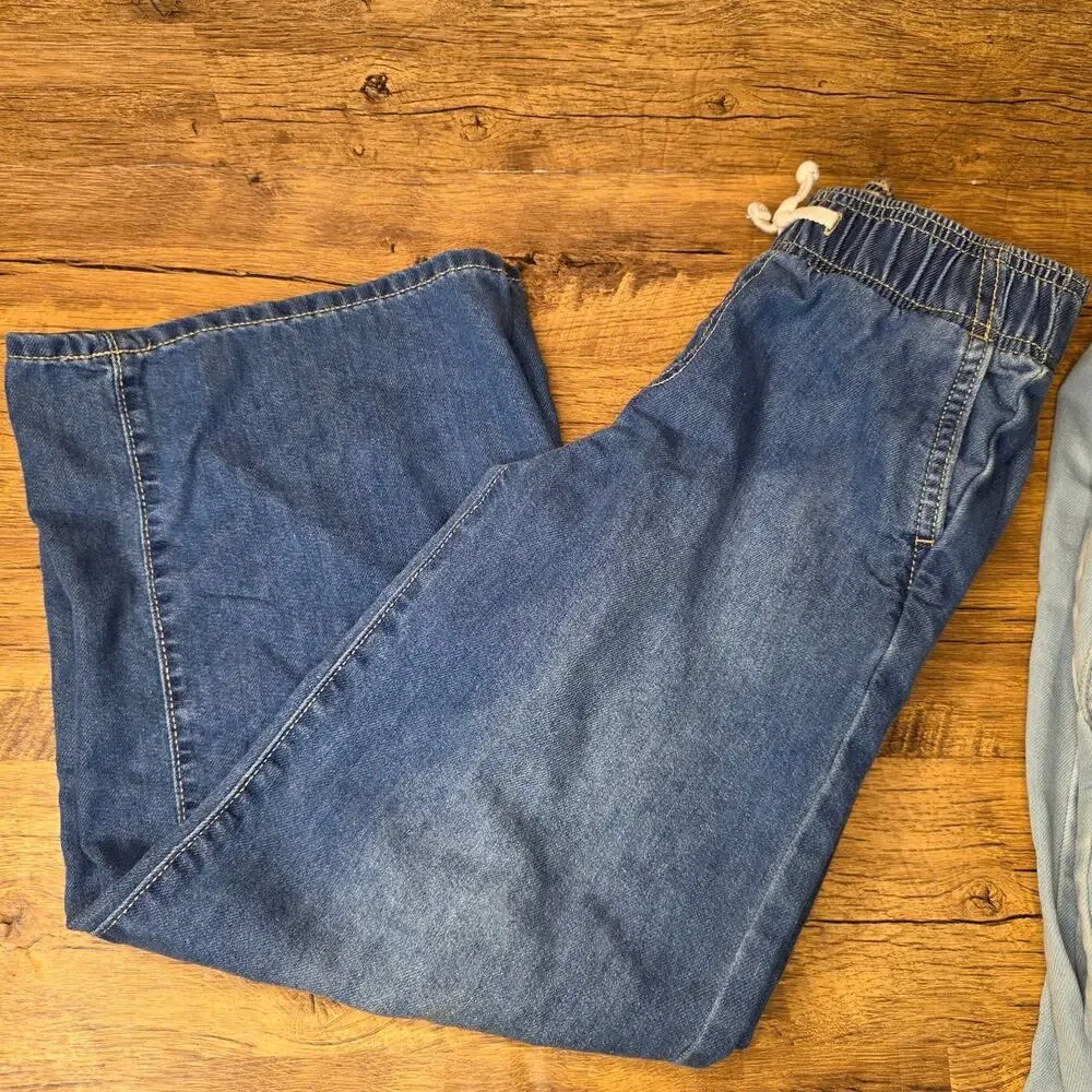 Old Navy Wide Leg high Rise Baggy Jeans size 8 girls Camo Pants